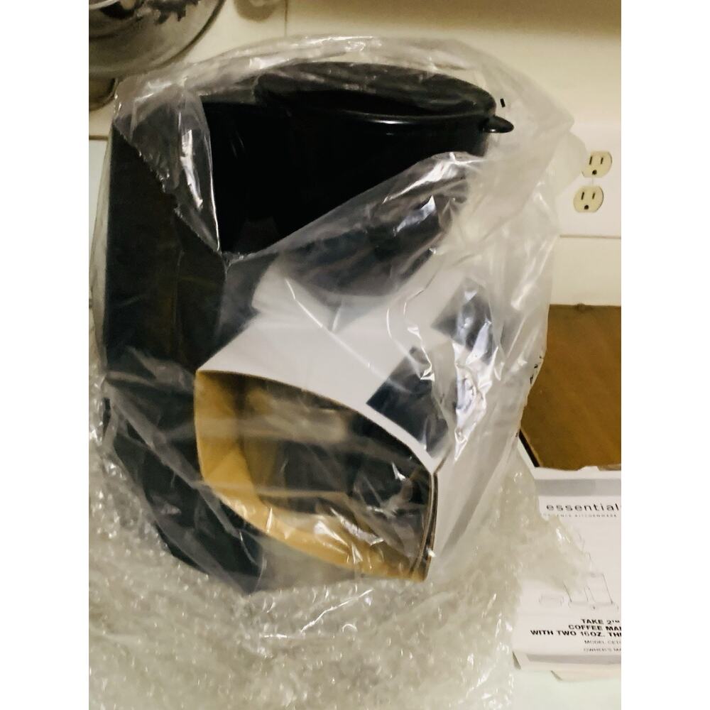 Cook's Essentials Take 2 Coffee Maker Machine 2 Mugs Black / Stainless CETCM2